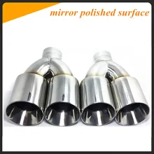 Universal Car muffler Exhaust Tip tail pipe Inlet 76mm (3″) Outlet 101mm (4″) stainless steel customized size car-styling