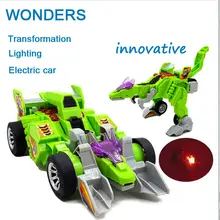 Promotion Dinosaur Transformation electric font b car b font sound and lighting Multi functional toys font
