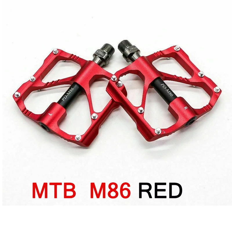 Promend 1 пара 9/16in подшипники велосипедные педали Алюминий свет Вес педаль горного велосипеда аксессуары для горных велосипедов - Цвет: MTB-Red