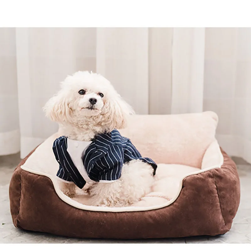 cheap New Arrival Pet Sofa Winter Bottom Dog Beds Soft Fleece Warm Cat Bed House Dropshipping cama perro