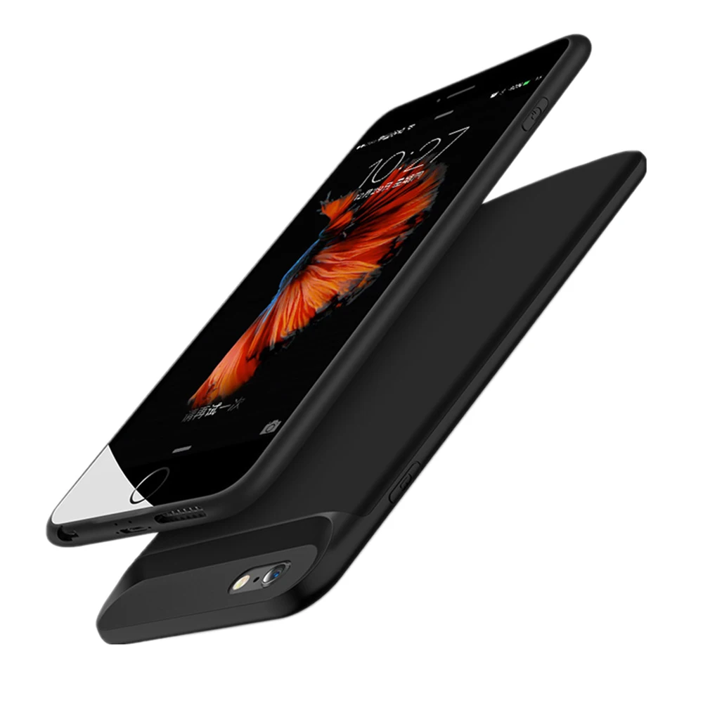 U2 внешний Магнитный ТПУ бампер запасной внешний аккумулятор зарядное устройство чехол для iPhone 6 6S 7 Plus - Цвет: 7200 ip7plus Black