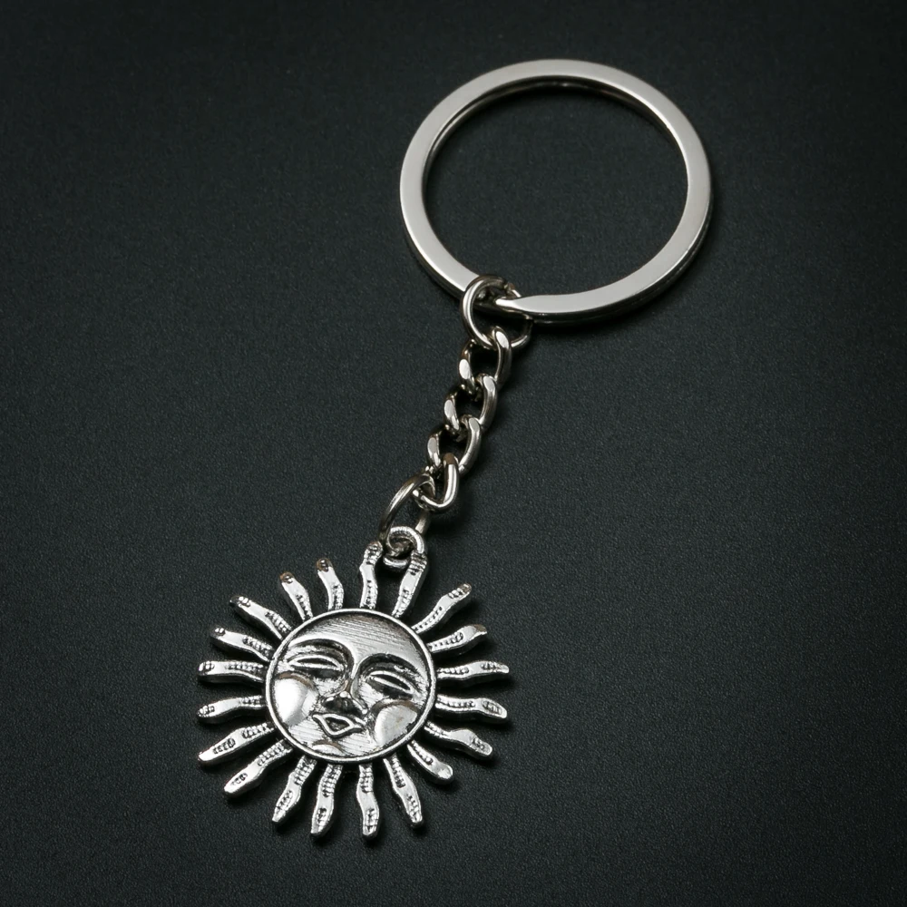 

Fashion Creative Sunshine Keychain Metal Sun Charm key ring For Gift Car Key Chain Jewelry