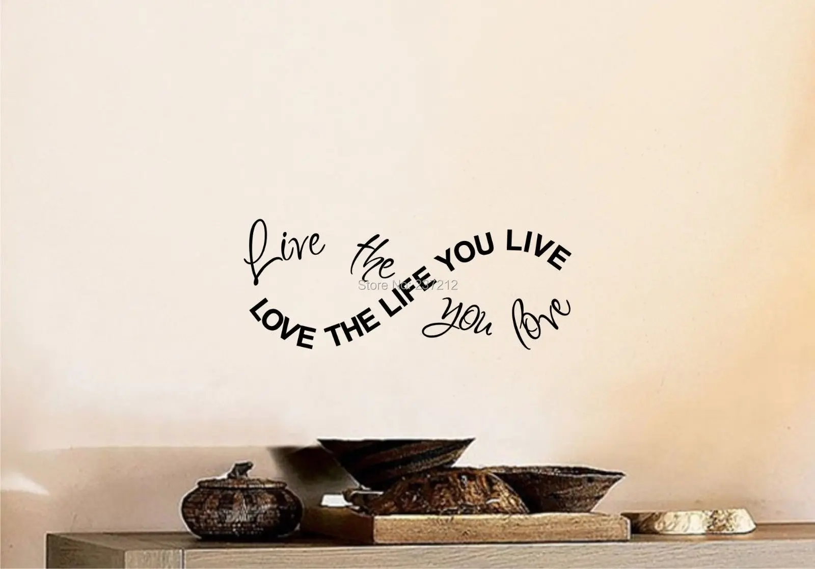 Free shipping Love the life you live Live the life you love Wall