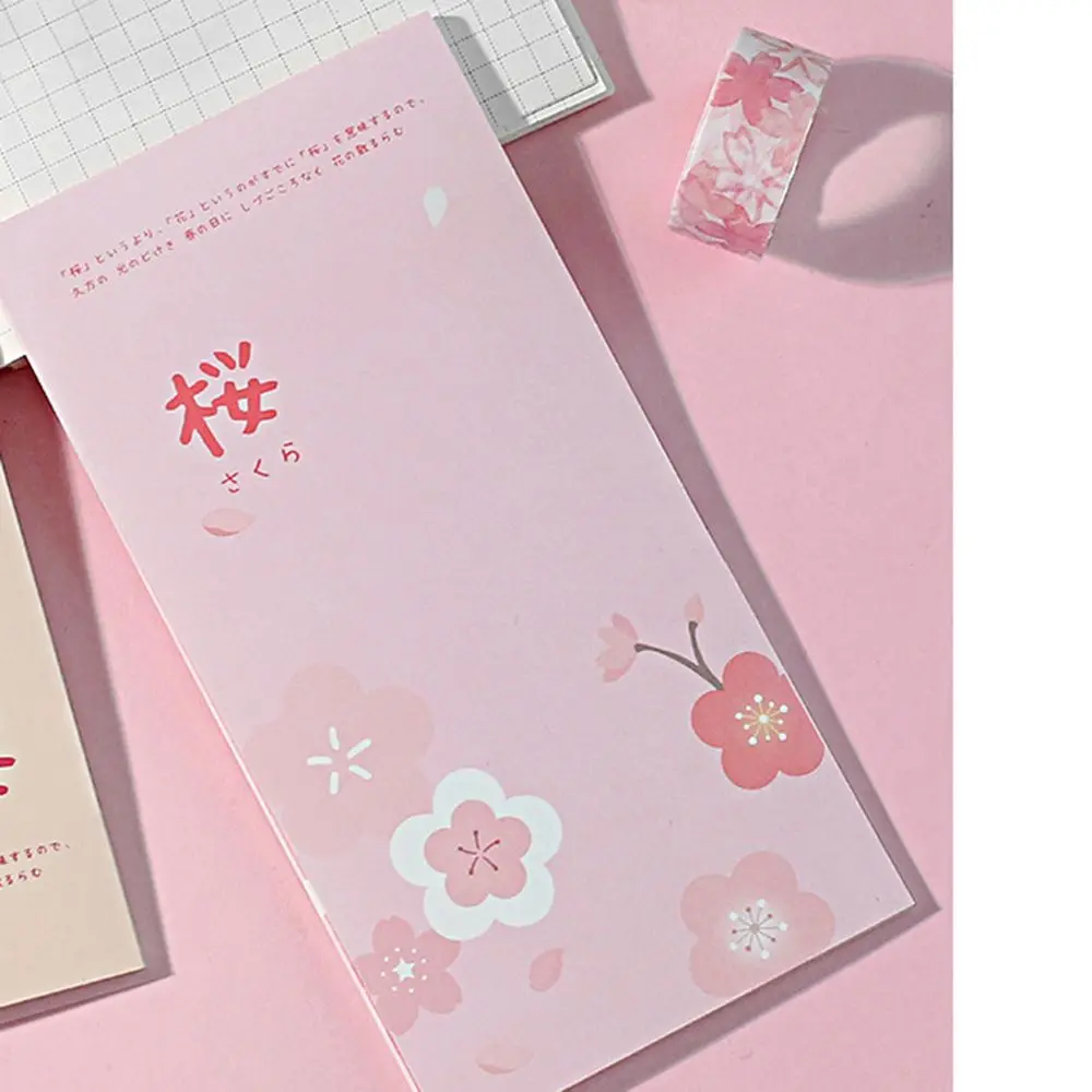 Новое поступление Sakura flower series note book Page еженедельные наклейки для дневника школьные принадлежности для девочек в подарок - Цвет: pinkcherry