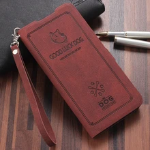 For Oneplus 7 Magnetic Vintage Flip Wallet Stand Leather Case Oneplus 7 Pro Pattern cover Soft Silicone case strap Phone bags