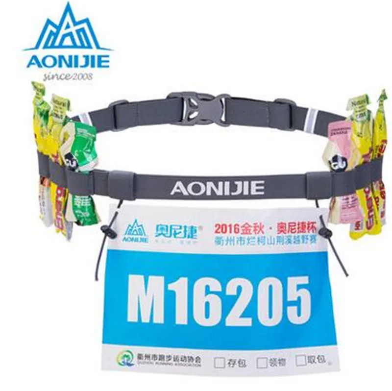 AONIJIE NEW Men Women Unisex Triathlon Marathon Race Belt With Gel Holder Running  Number Belt  Running Outdoor sports