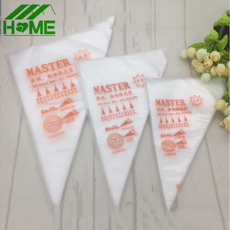 

100 pcs Disposable Piping Bag Icing Fondant Cake Ice Cream Cupcake Decorating Pastry Tip Tool For Kitchen Accessories Tools