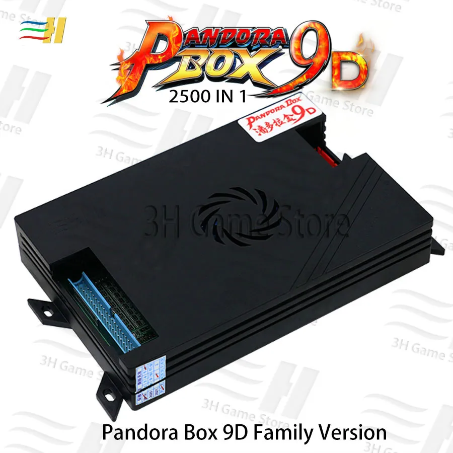  2019 caja de Pandora 9d 2500 en 1 Tarjeta de versión familiar soporte 3d juego para consola arcade 