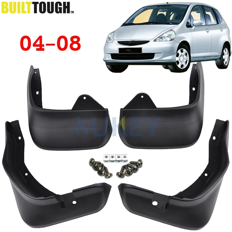 

For Honda Fit Jazz Hatchback JDM 2004 2005 2006 2007 2008 Set Molded Mud Flaps Mudflaps Splash Guards Front Rear Mudguards