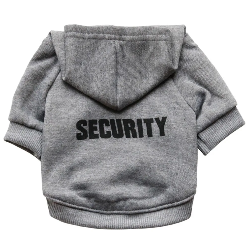 Одежда для собак зимние толстовки с капюшоном Security одежда маленьких и средних
