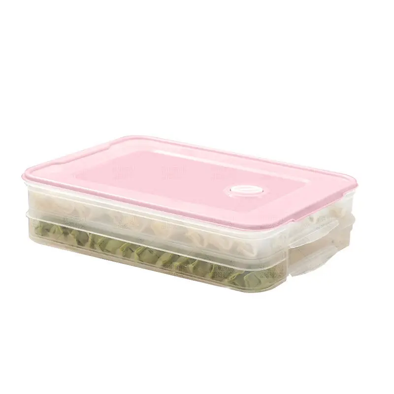 Пластиковый контейнер для фруктов и овощей холодильник для хранения микроволновой печи контейнер с крышкой кухонные коробки для хранения - Цвет: 2 layers 1 lid