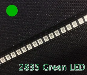 

500PCS/lot SMD LED 2835 Green 0.2W high bright light emitting diode chip leds 520-525NM