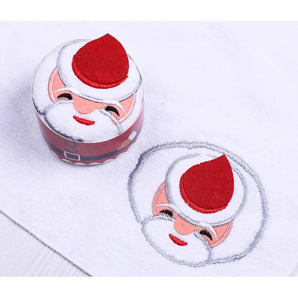 2 шт рождественские полотенца-пирожные в форме Санта Клауса полотенце для рук вечерние принадлежности Рождественский подарок
