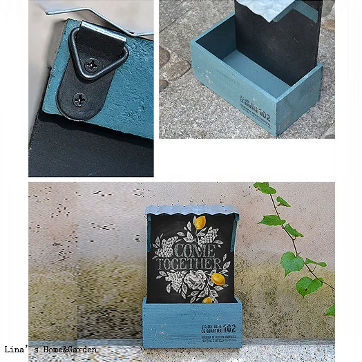 window style shabby chic vintage small wooden planter box (7)