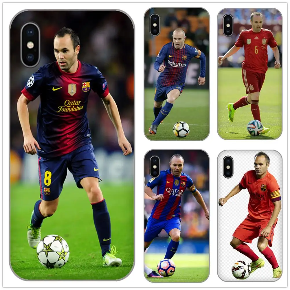 

Andres Iniesta football player Silicone Soft TPU Cases Cover For Apple Iphone 7 8 6 6S 4 5 5S SE Plus IphoneX XS XR MAX PLUS