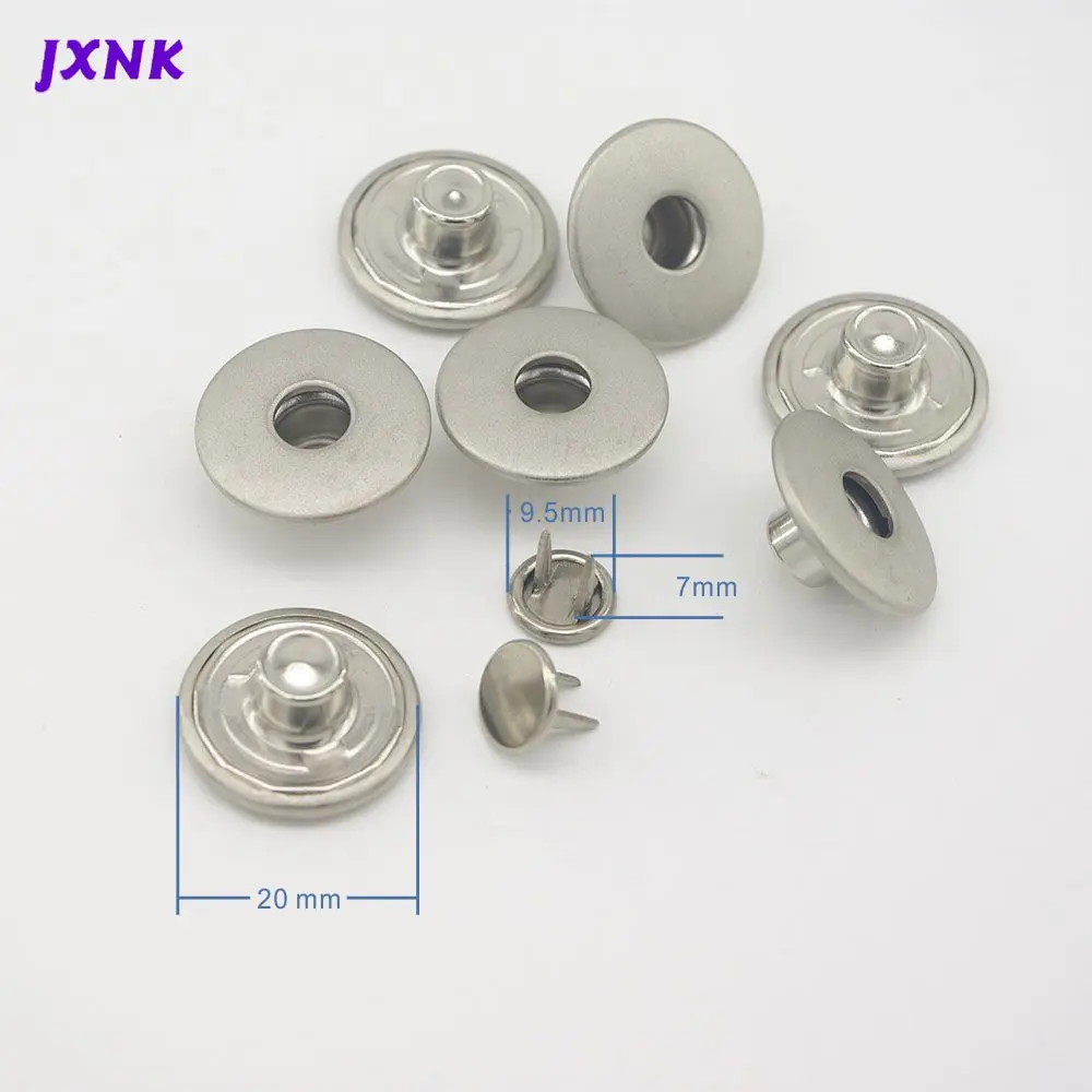 10 sets 20mm Double needle metal brass jeans button shank button for ...