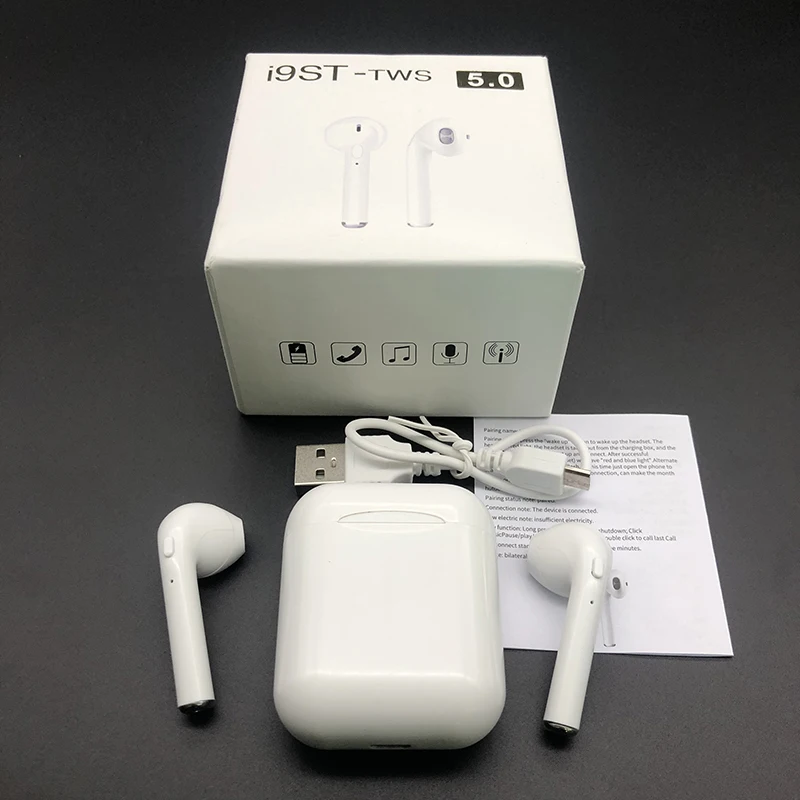 

i9ST TWS Mini Wireless Bluetooth Earphone 5.0 Stereo Earbud Headset With Charging Box Mic For huawei Xiaomi All Smart Phone