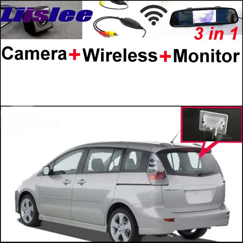 

3 in1 Special Camera + Wireless Receiver + Mirror Monitor DIY Back Up Parking System For Mazda 5 Mazda5 Premacy MK2 2005~2010