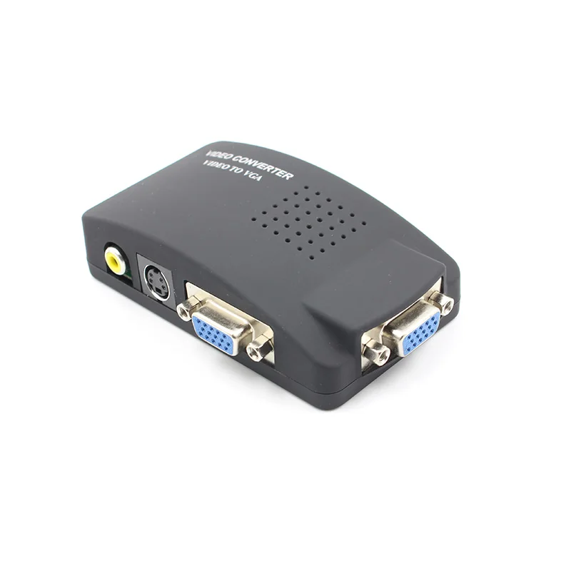 AV to VGA PC Laptop Composite Video TV VGA S-Video Composite RCA AV to VGA Converter Switch Adapter Switcher Box (2)
