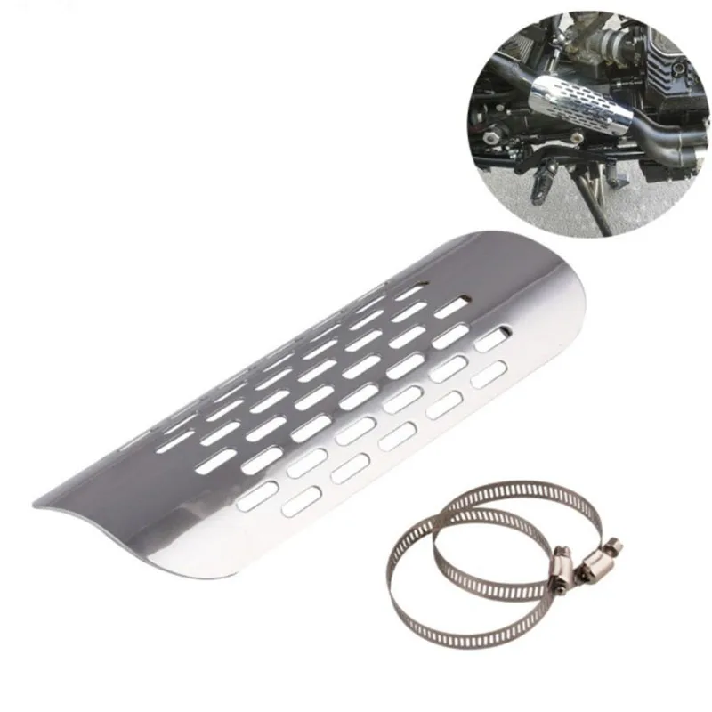 motorcycle exhaust pipe heat shield