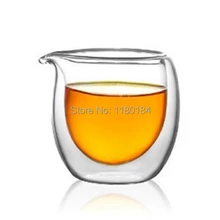2 шт./партия, термостойкая стеклянная двухслойная чашка justicetea, утолщенный чайный стакан из Тайваня, кунгфу, чашка для чая OL 0153
