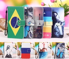 12 colors Cartoon Printing Flip PU Leather Phone Wallet Case For Oukitel C4 5″ Mobile Phone case cover + Tracking