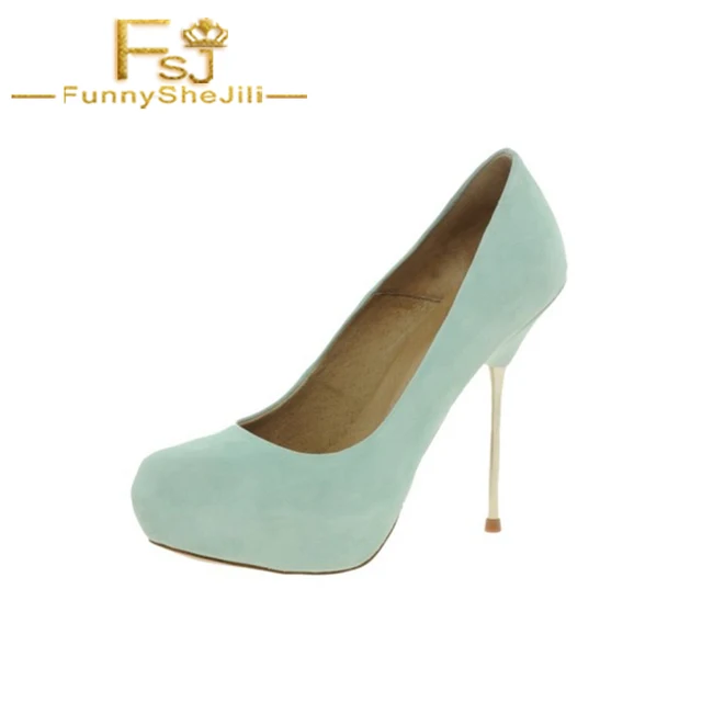 turquoise suede heels