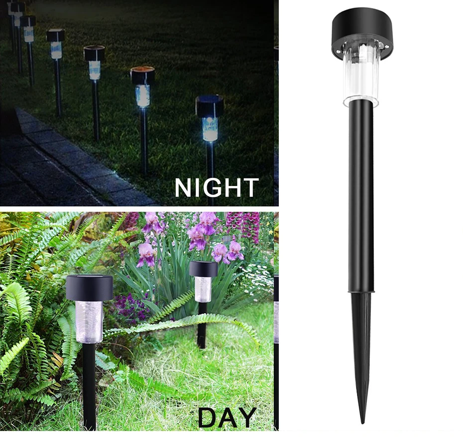 Luzes ao ar Movido a Energia Lâmpada à Prova Água sem Fio Solar Caminho Livre Jardim Dwireless Led Gramado Lâmpadas Paisagem Quintal Lanterna 10 Pçs 16 Cheap Lâmpadas solares