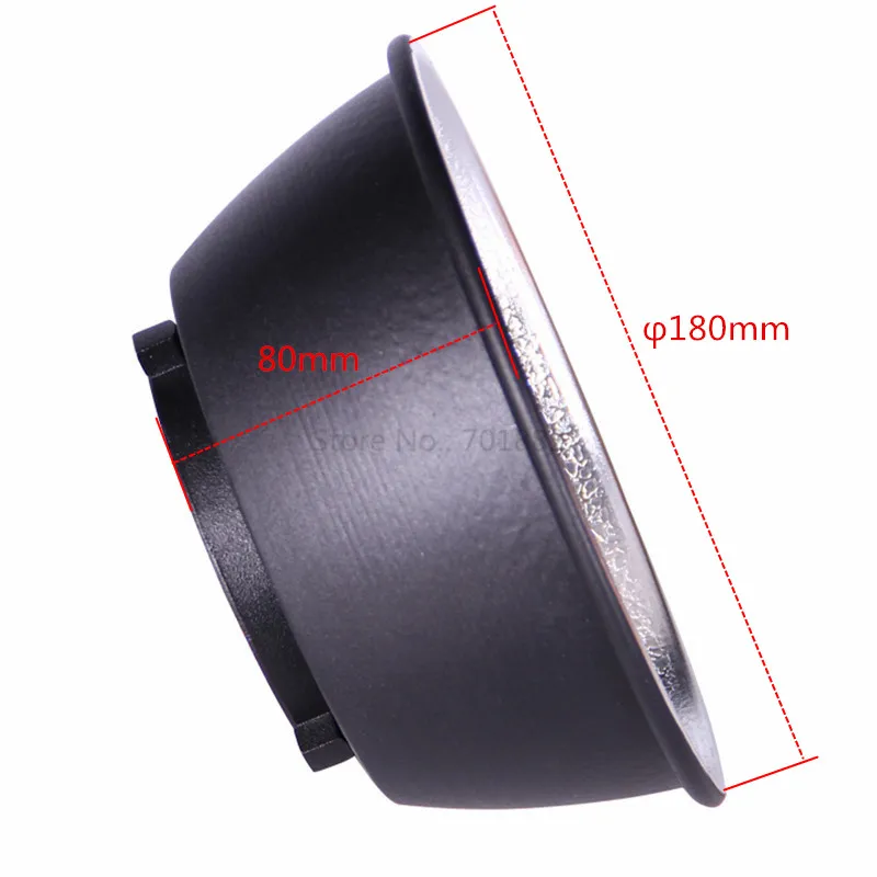 NICEFOTO 98mm Mount Lampshade Reflector Aluminum Silver inside Reflector for Flash Strobe SN-16 (3)