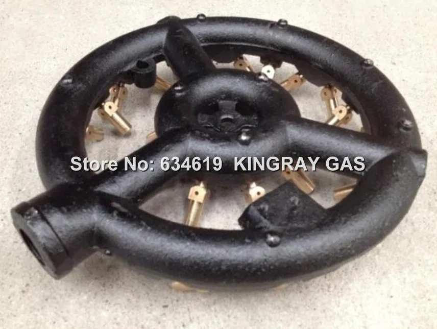 32 Jets Cast Iron Gas Nozzle Burner Propane / Natural Gas Injection Burner Commercial Food Cooking Burner