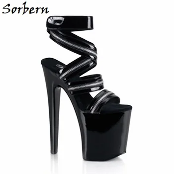 

Sorbern 20Cm High Heels Sandals Designer Summer Shoes For Ladies Platform Open Toe Size 10 Custom Color Fashion Women Sandals