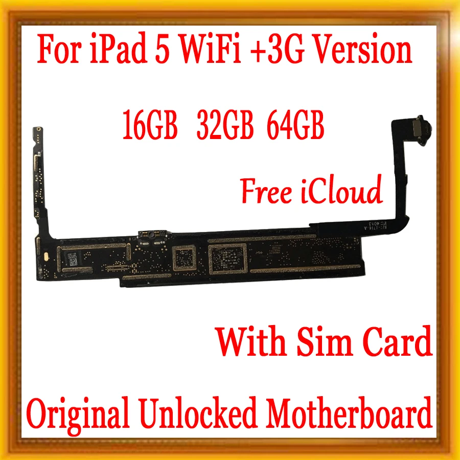 Wifi + 3G версия для ipad 5 материнская плата с чистым iCloud оригинальная