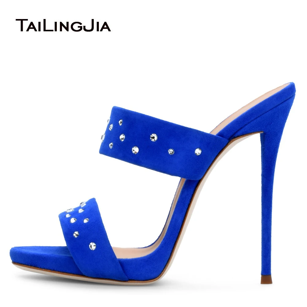 nude high heel mules