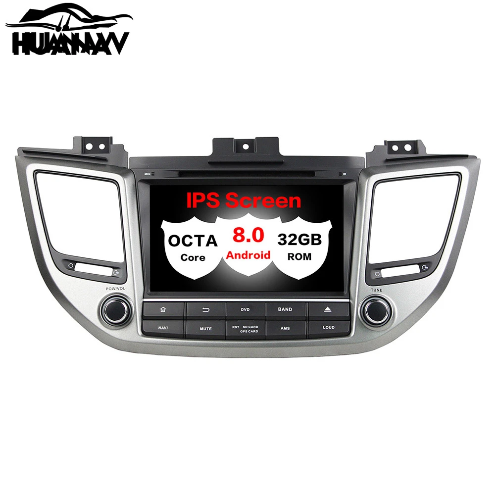 Автомобильный CD DVD-плеер HUANVA Android 8 0 4 + 32 ГБ GPS-навигация для Hyundai ix35 2015 головное