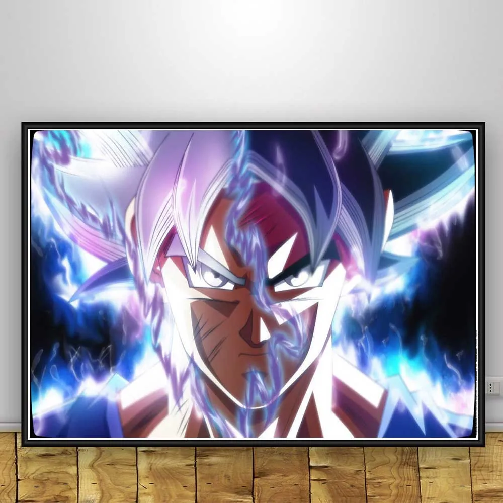 FX060 Dragon Ball Super Ultra Instinct Goku Япония Аниме Комикс горячий плакат искусство шелковые светлые холщовые современная домашняя, комнатная, настенная Печатный Декор