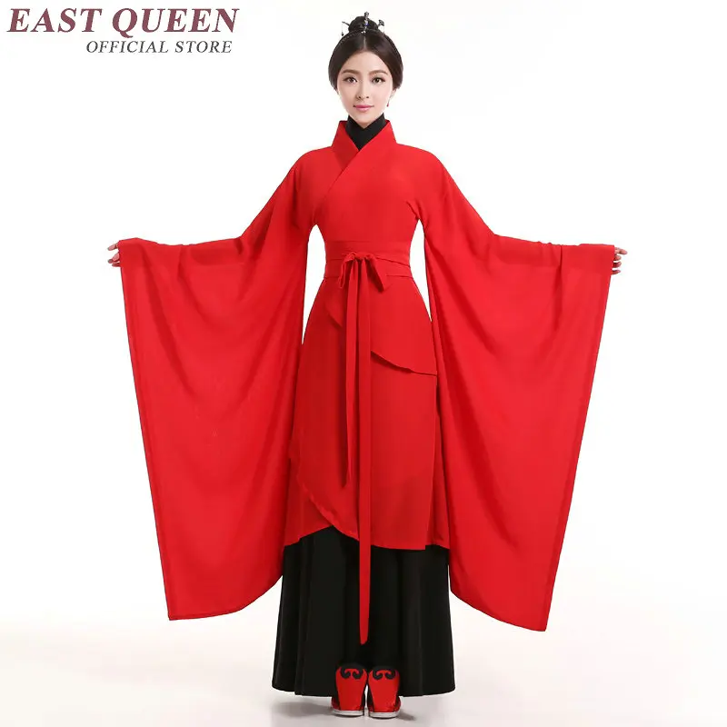 Китайский народный танец hanfu Халаты красный длинный hanfu платье Древний китайский костюм косплей сценическая одежда AA2778 YQ
