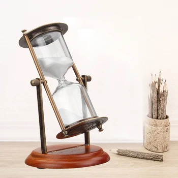 

15 Minutes Hourglass Sandglass Sand Clock Timer Rolating Sand Egg Timer Clock Teaching Game Decor