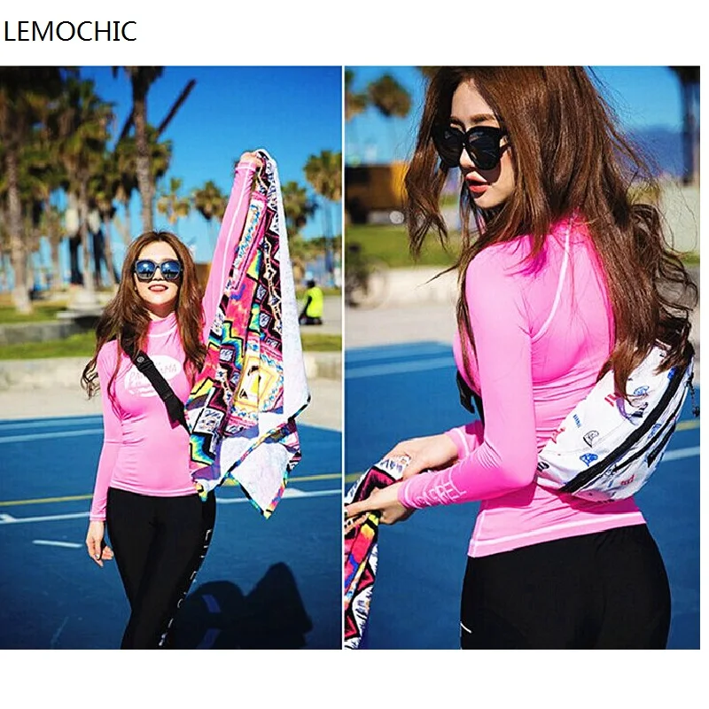 

LEMOCHIC summer hot selling diving surfing clothes stylish long sleeve swimwear comfortable wet suit