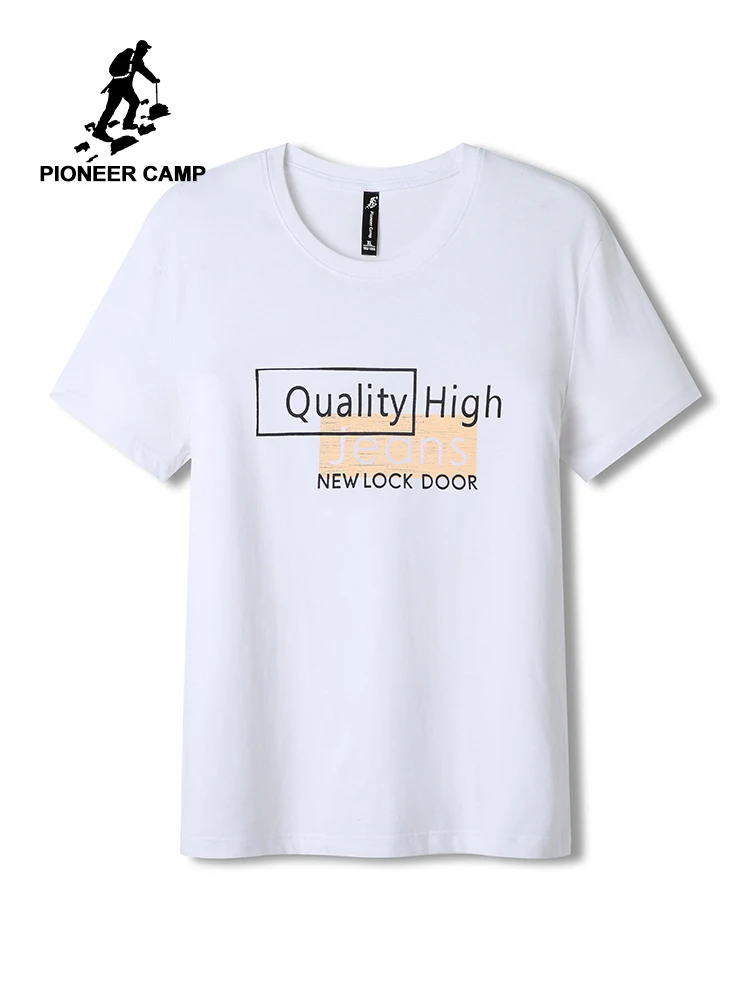 

Pioneer Camp 100% Cotton "Quality High" Printed Men T shirt Fashion Comfortable Men's Tshirt Casual T-shirt Male ADT908134