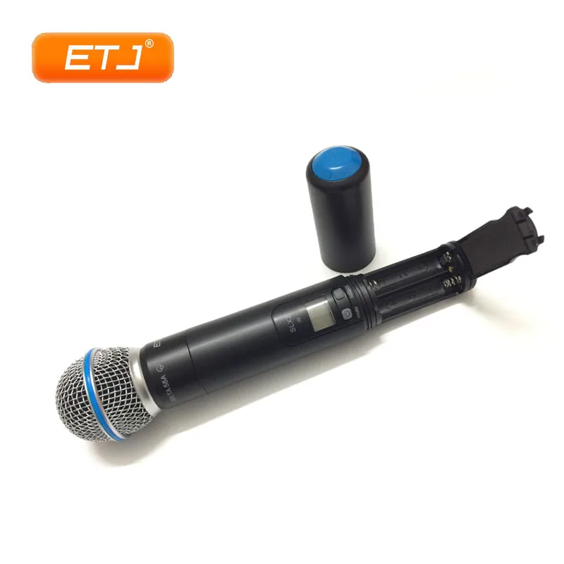 ETJ бренд SLX24/BETA58 58A Профессиональный UHF беспроводной двойной микрофон для сценической студии ручной микрофон упаковочная алюминиевая коробка