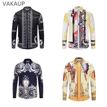 Мужская гавайская рубашка Camisa Hombre Готическая Camisa Masculina Homme Роскошная нарядная Рубашка мужская повседневная приталенная смокинг рубашки для мужчин