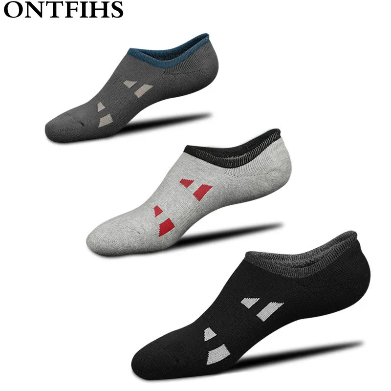5Pairs/lot ONTFIHS Brand Man Socks Warm Shallow Mouth Breathable Male