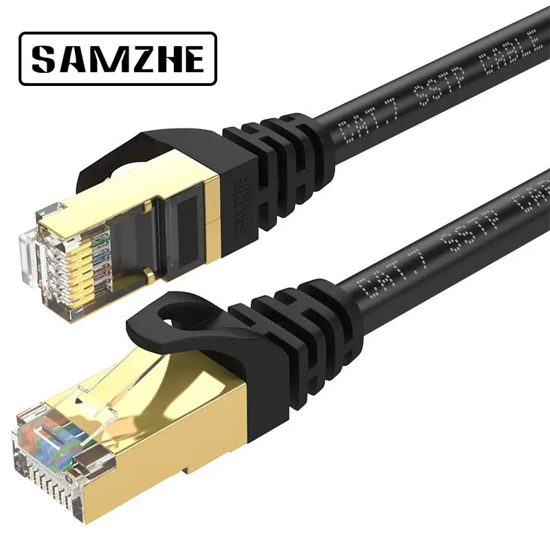 SAMZHE Cat7 FTP Patch Cable CAT7 LAN Cable Standard RJ45 for