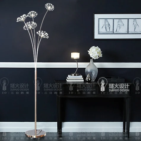 Pissenlit silex le feu design créatif simple luxe dirigé cristal lampadaire ikea salon chambre l éclairage.jpg Créatif Design Salon