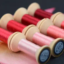 20 м красная Розовая вышивка Сучжоу DIY общий цвет с черными полосками филиал ручная вышивка Spiraea вышивка линия