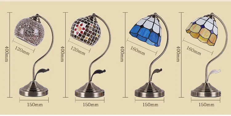 Средиземноморская настольная лампа Юго-Восточной Азии прикроватная лампа для спальни Ретро Мозаика витражная декоративная настольная лампа