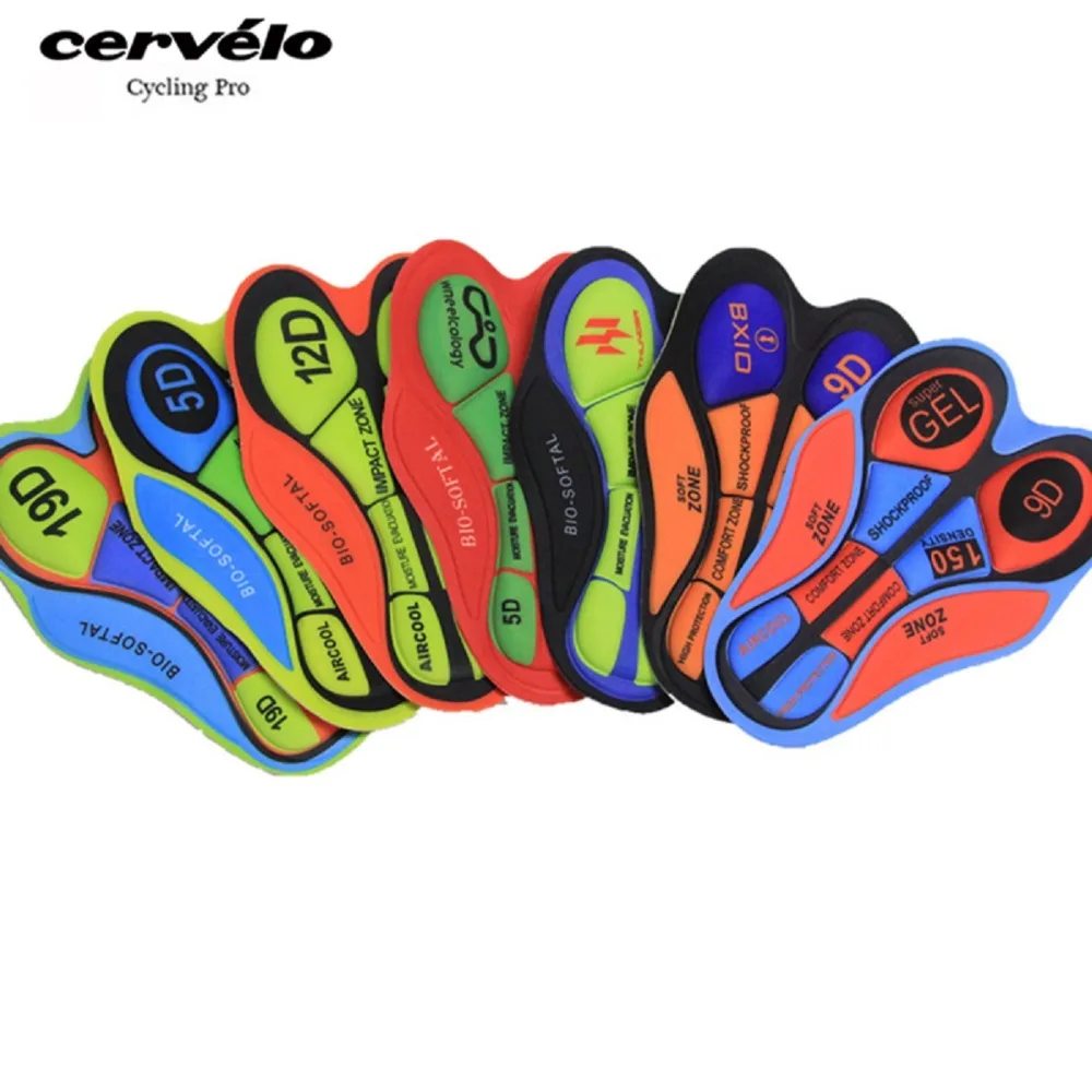

5 Pieces/lot Cycling Shorts' Cushion Breathable 5D Gel Pad Long Time Riding Bike Cushion Pad MTB Bicycle Shorts 3D Gel Padded