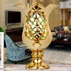 Modern Household Golden Ceramics Vase Diamond Creative Room Decoration Sitting Room Wine Cabinet TV Ark Ceramic Decoration 5