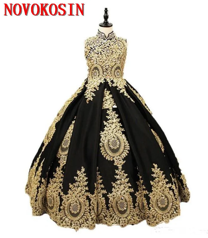 black and gold gown designs