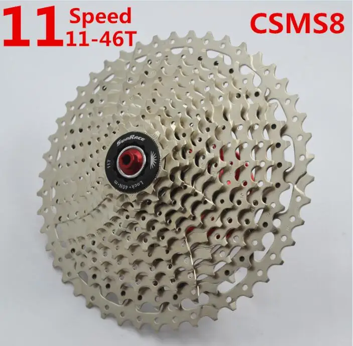 Sunracing 11 скоростей горный велосипед Freewheel CSMX8 11-46T 11-42T маховик зубы шатун Велоспорт кассета маховик запчасти для велосипеда - Цвет: CSMS8 silver 46T